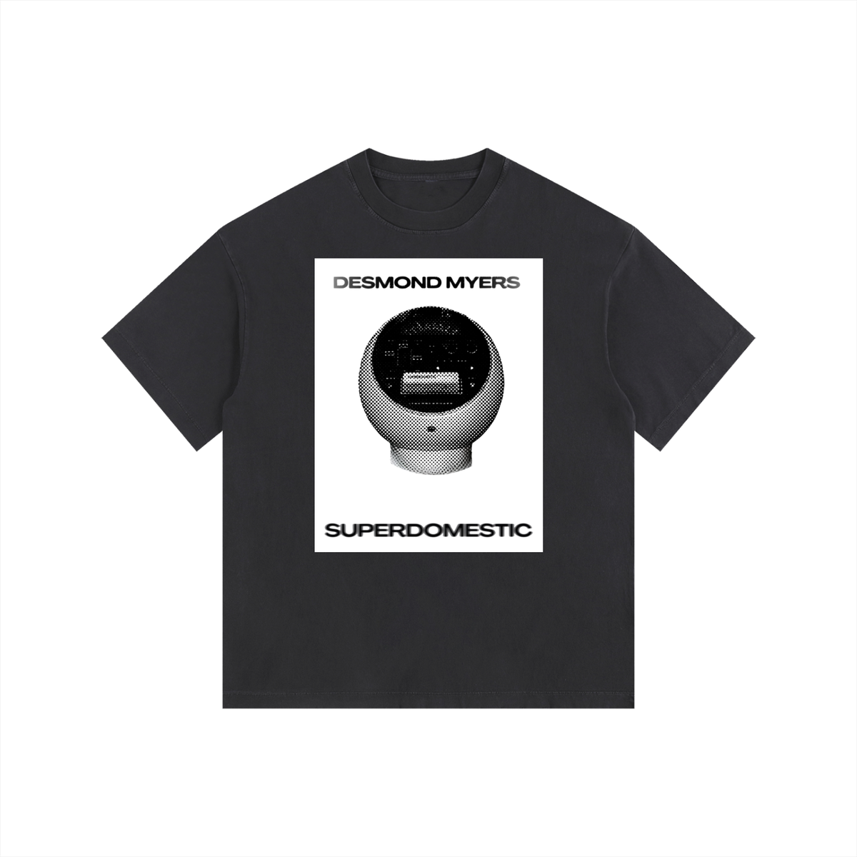 "Superdomestic" 8 track shirt Vintage Washed Oversized Cotton T-Shirt