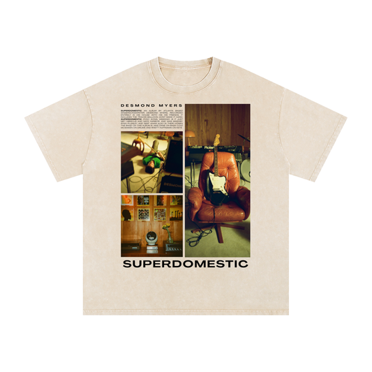 Snow Washed Oversized Cotton T-Shirt