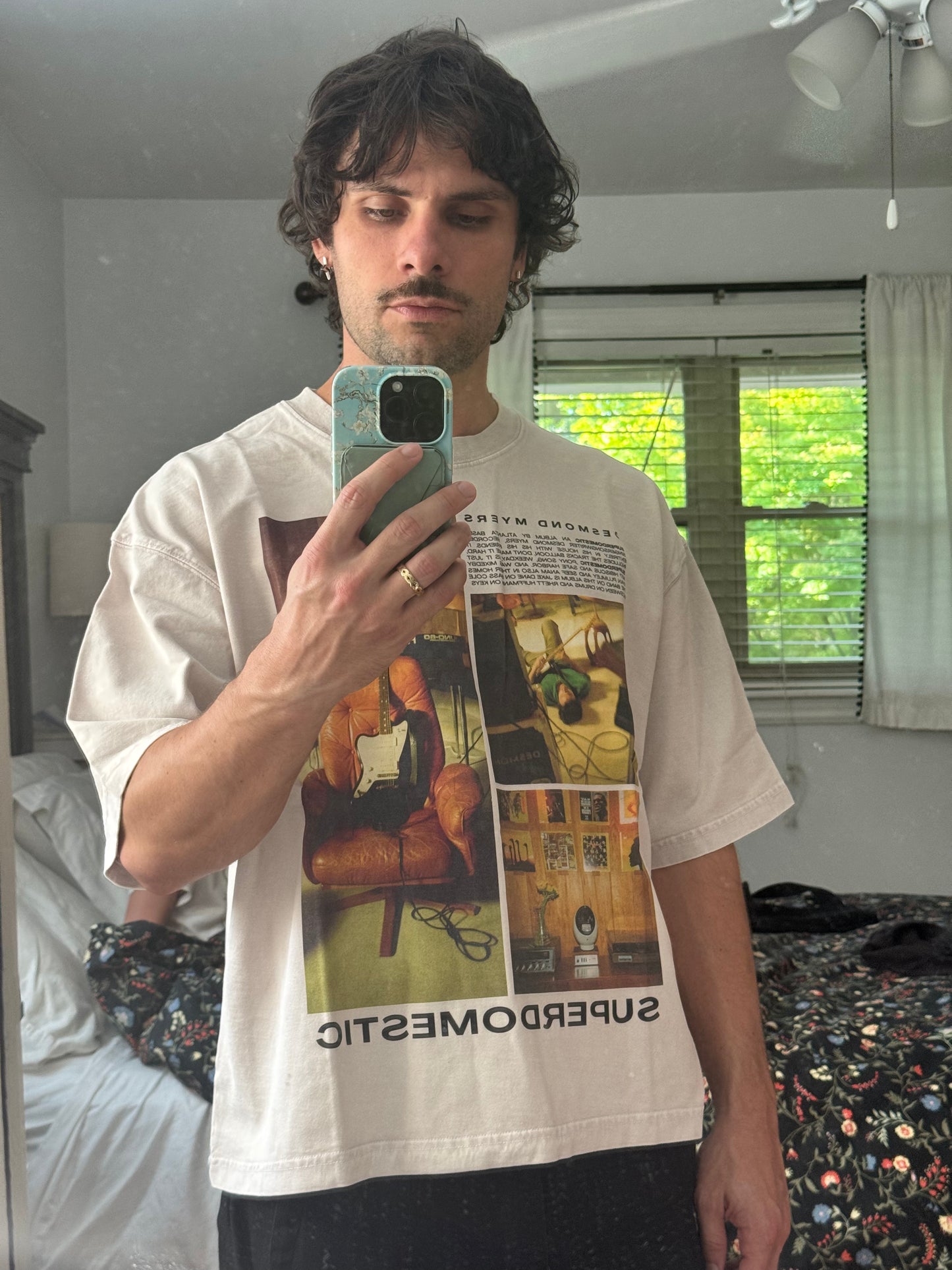 "Superdomestic" Vintage Washed Oversized Cotton T-Shirt