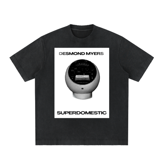 "Superdomestic" 8 Track Heavyweight Vintage Washed Frayed T-Shirt